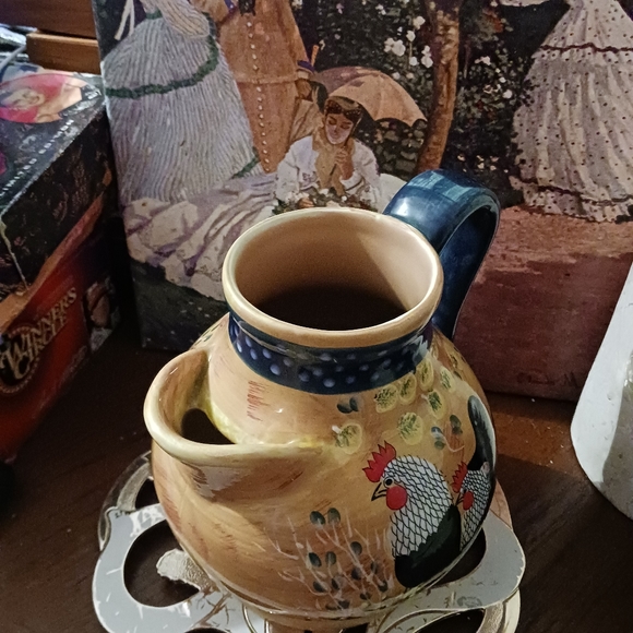 Country Kitchen Ceramic Rooster Pitcher ๐ by Giani Far Ambiance Collection ๐ - Picture 7 of 15